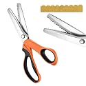Pinking Shears for Fabric, 9.1" Stainless Steel Zig Zag Serrated Scissors