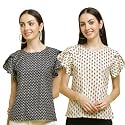 Pinkmint Combo Top39s for Women Stylish Ruffle