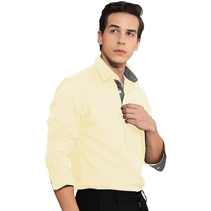 Pinkmint Cotton Mens Shirt l Soild Casual