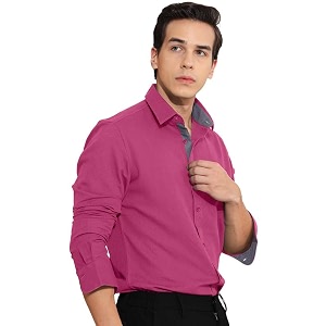 Pinkmint Cotton Mens Shirt l Soild Casual