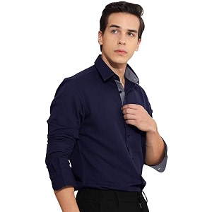 Pinkmint Cotton Mens Shirt l Soild Casual