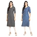 Pinkmint Designer Woman39s Crepe Multicolored Straight Kurta