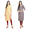 Pinkmint Designer Woman39s Crepe Multicolored Straight Kurta