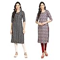 Pinkmint Designer Woman39s Crepe Multicolored Straight Kurta
