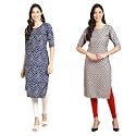 Pinkmint Designer Woman39s Crepe Multicolored Straight Kurta