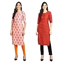 Pinkmint Designer Woman39s Crepe Multicolored Straight Kurta
