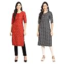 Pinkmint Designer Woman39s Crepe Multicolored Straight Kurta