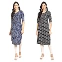 Pinkmint Designer Woman39s Crepe Multicolored Straight Kurta