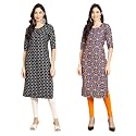 Pinkmint Designer Woman39s Crepe Multicolored Straight Kurta