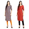 Pinkmint Designer Woman39s Crepe Multicolored Straight Kurta