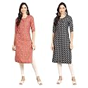 Pinkmint Designer Woman39s Crepe Multicolored Straight Kurta