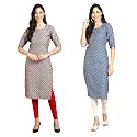 Pinkmint Designer Woman39s Crepe Multicolored Straight Kurta