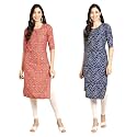 Pinkmint Designer Woman39s Crepe Multicolored Straight Kurta