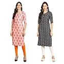 Pinkmint Designer Woman39s Crepe Multicolored Straight Kurta