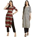 Pinkmint Elegant Printed Crepe Kurta and Pant