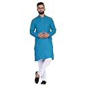 Pinkmint Kurta for Men Cotton Mandarin Collar