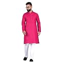 Pinkmint Kurta for Men Cotton Mandarin Collar