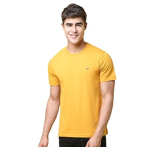 Pinkmint Mens Cotton Blend T-Shirt ll Soild
