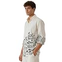 Pinkmint Men Printed Cotton Flex Shirt 