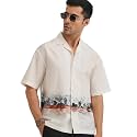 Pinkmint Men Printed Cotton Flex Shirt 