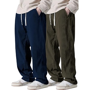 Pinkmint Mens Poly-Lycra Loose Fit Trousers Korean-Style
