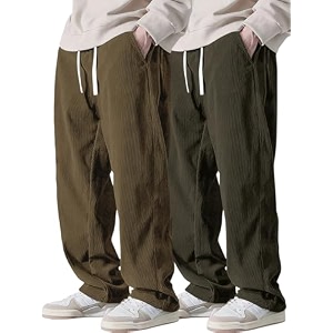 Pinkmint Mens Poly-Lycra Loose Fit Trousers Korean-Style