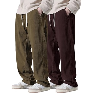 Pinkmint Mens Poly-Lycra Loose Fit Trousers Korean-Style