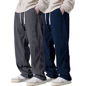 Pinkmint Mens Poly-Lycra Loose Fit Trousers Korean-Style