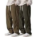 Pinkmint Mens Poly-Lycra Loose Fit Trousers Korean-Style