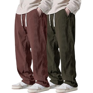 Pinkmint Mens Stretchable Ribbed Track Pants
