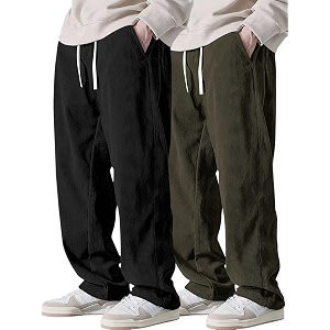Pinkmint Mens Stretchable Ribbed Track Pants