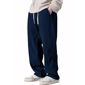 Pinkmint Mens Stretchable Ribbed Track Pants