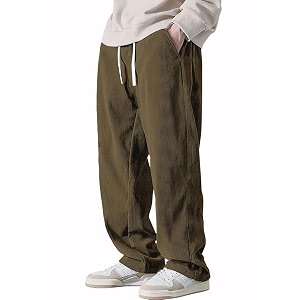 Pinkmint Mens Stretchable Ribbed Track Pants