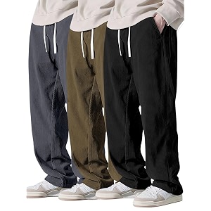 Pinkmint Mens Stretchable Ribbed Track Pants
