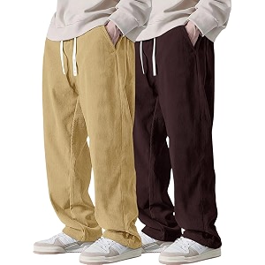 Pinkmint Mens Stretchable Ribbed Track Pants