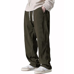 Pinkmint Mens Stretchable Ribbed Track Pants