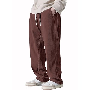 Pinkmint Mens Stretchable Ribbed Track Pants