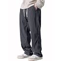 Pinkmint Mens Stretchable Ribbed Track Pants 