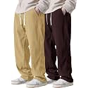Pinkmint Mens Stretchable Ribbed Track Pants 