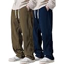 Pinkmint Mens Stretchable Ribbed Track Pants 