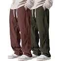 Pinkmint Mens Stretchable Ribbed Track Pants 