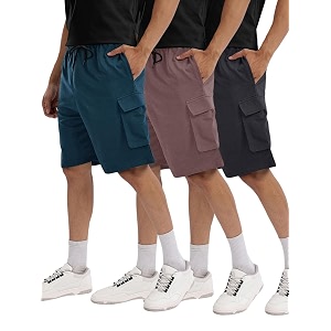 Pinkmint Mens Cotton Lycra Yoga Short Men