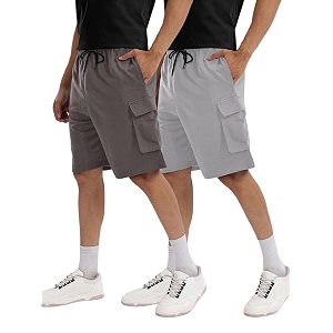 Pinkmint Mens Cotton Lycra Yoga Short Men