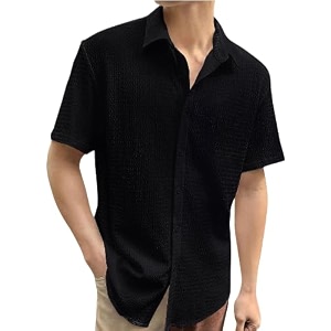 Pinkmint Popcorn Shirt for Men Soild Slim