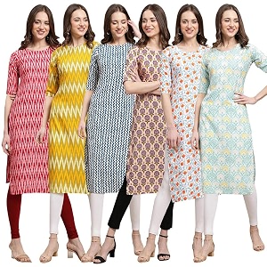 Pinkmint Printed Kurti for Womens ll Straight