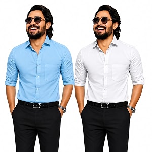 Pinkmint Shirt for Men Cotton Soild Shirt