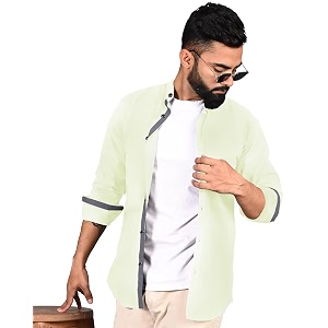 Pinkmint Shirt for Men Cotton Spread Collar