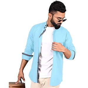 Pinkmint Shirt for Men Cotton Spread Collar