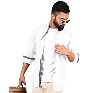 Pinkmint Shirt for Men Cotton Spread Collar