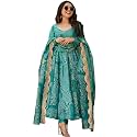 Pinkmint Women39s Bandhani Print Flared Anarkali Muslin
